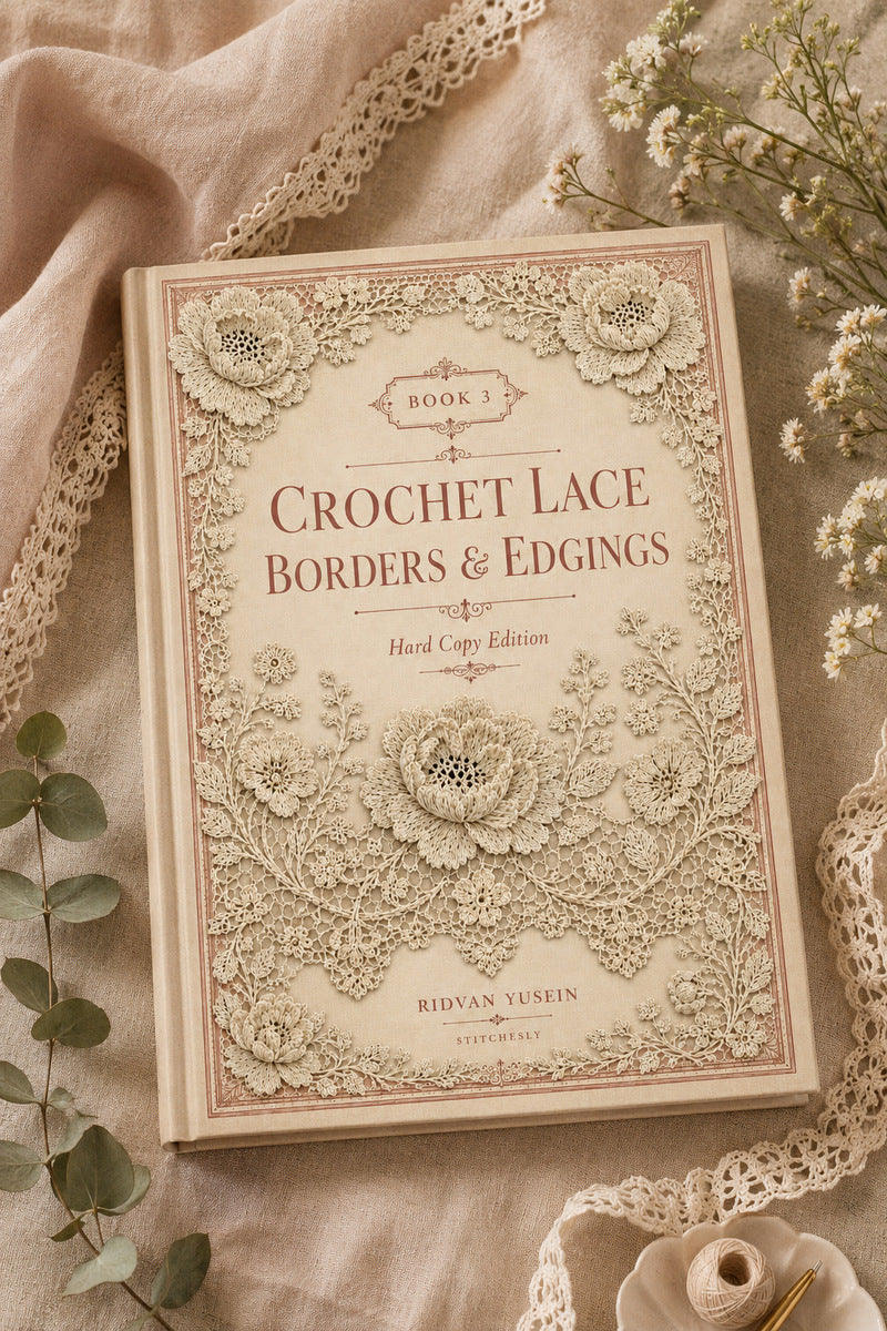 Crochet Lace Borders and Edgings Book Three, original book cover view 1.