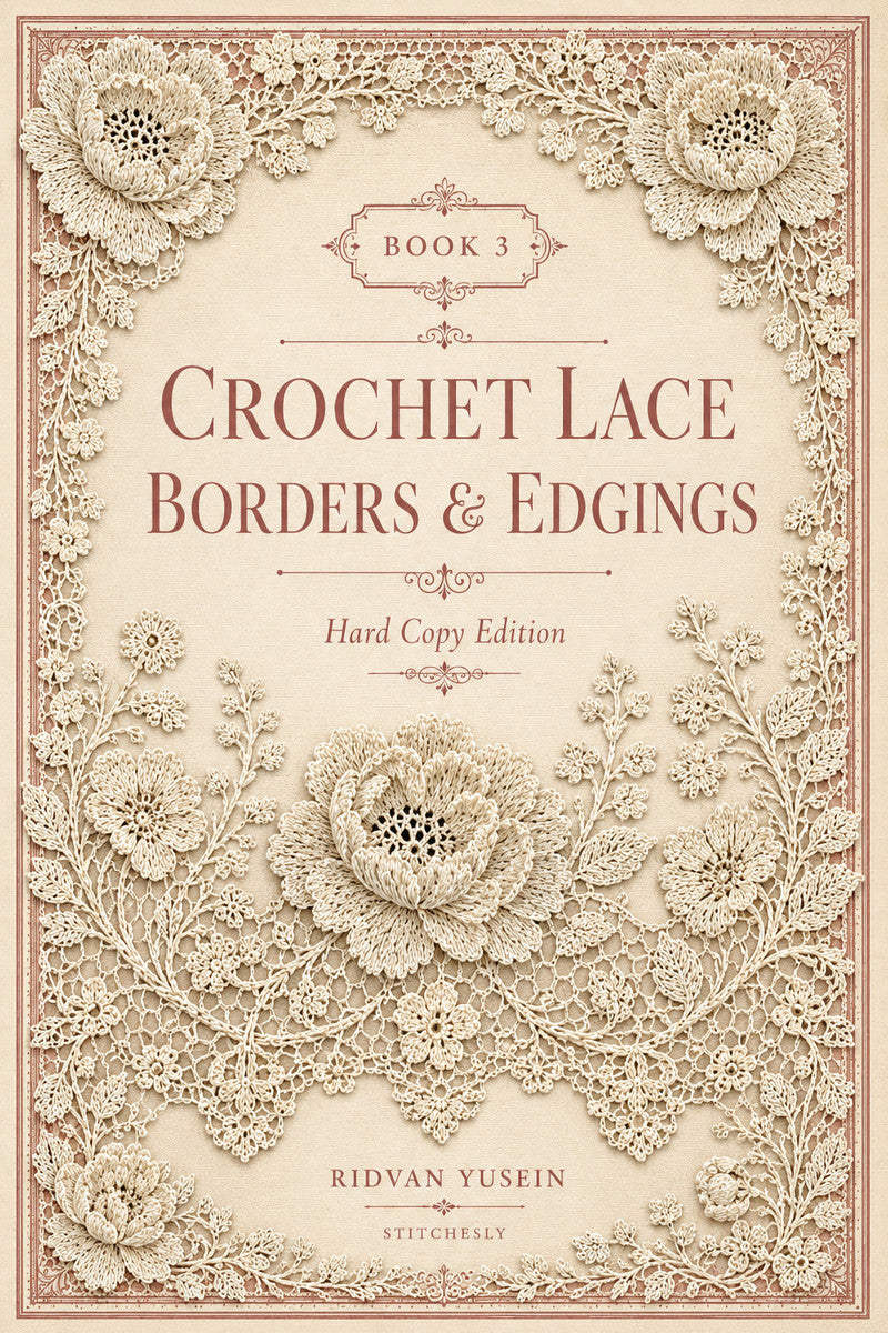 Crochet Lace Borders and Edgings Book Three, original book cover view 2.
