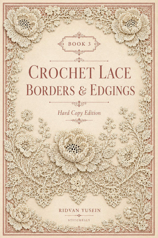 Crochet Lace Borders and Edgings Book Three, original book cover view 2.