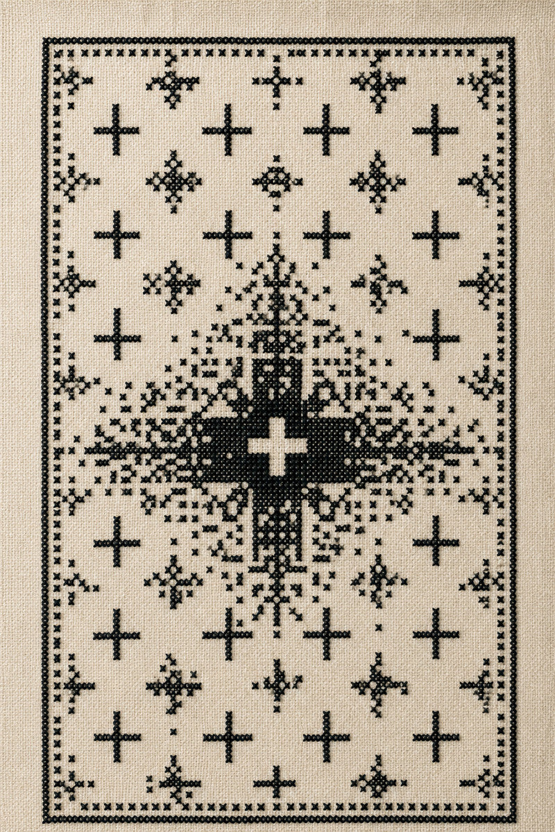 Cross Stitch Counted Fill Ground 02 from Colbert Embroidery Studies Book 3, a digital embroidery design reference for machine embroidery designs, embroidery patterns and embroidery design reference.