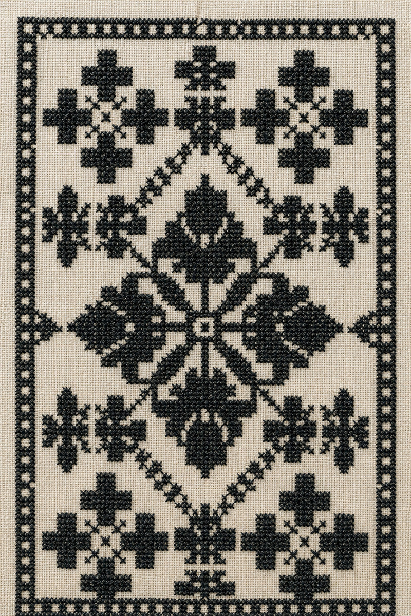 Cross Stitch Counted Fill Ground 02 from Colbert Embroidery Studies Book 4, a digital embroidery design reference for machine embroidery designs, embroidery patterns and embroidery design reference.
