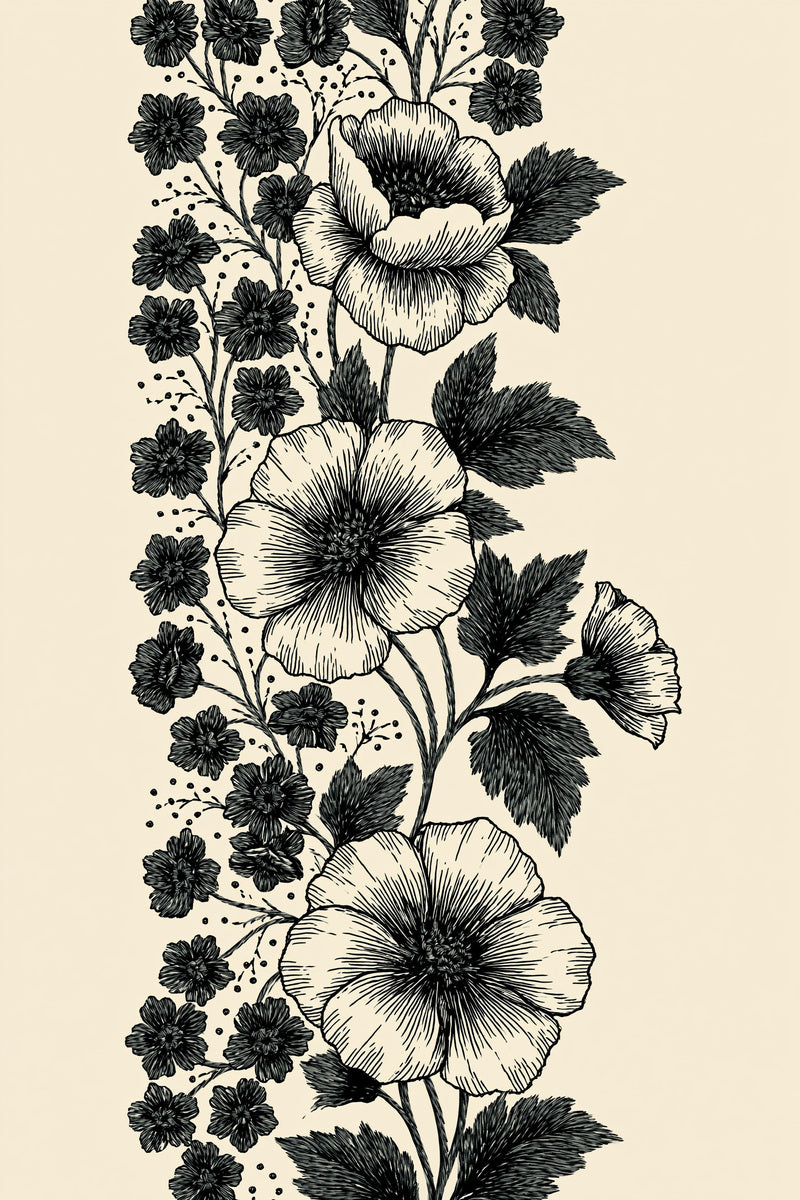 Cuff Floral Border Fashion Embroidery from Jacket Backs & Shirt Fronts Embroidery Book 1, a digital embroidery design reference for machine embroidery designs, embroidery patterns and border and edge embroidery.