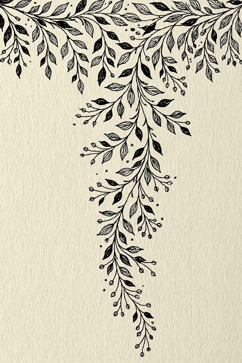 Cuff Leaf Sprig Border Botanical from Botanical Sprig Library Book 6, a digital embroidery design reference for machine embroidery designs, embroidery patterns and border and edge embroidery.