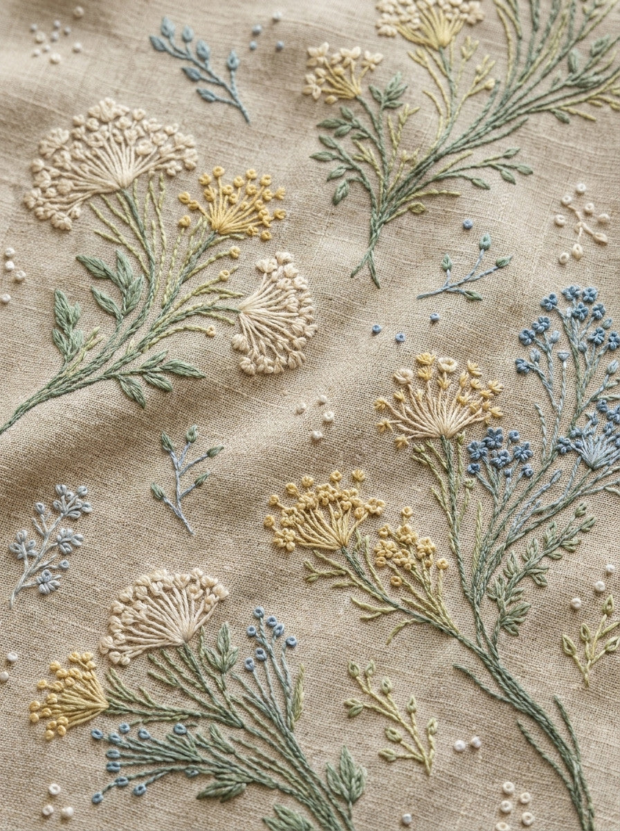 Curved Branches Tiny Bouquets And from Botanical Sprig Library Book 6, a digital embroidery design reference for machine embroidery designs, embroidery patterns and small motif and accent designs.
