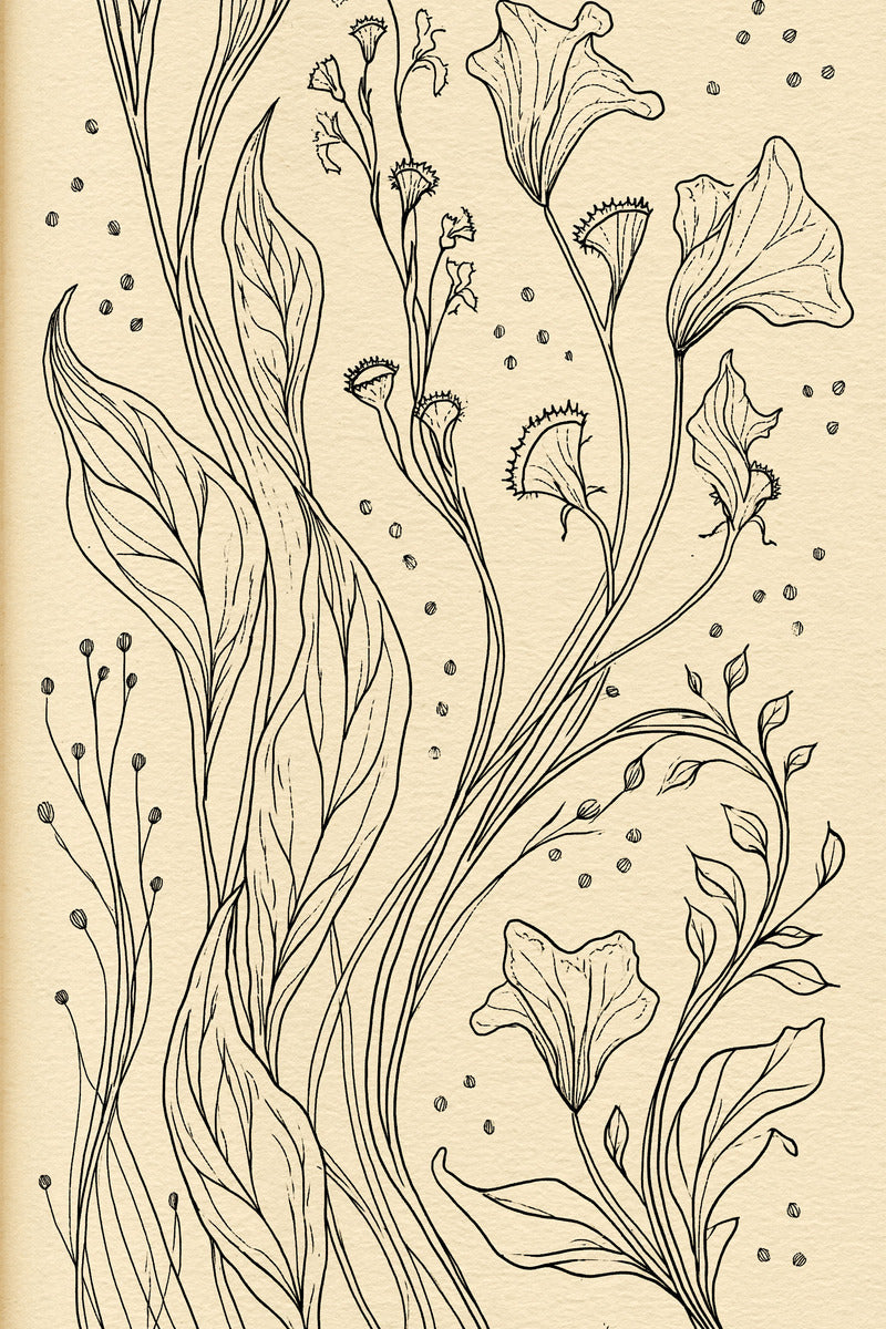 Curved Stems Flowing Branches And from Art Nouveau Botanical Embroidery Book 2, a digital embroidery design reference for machine embroidery designs, embroidery patterns and botanical and floral embroidery.