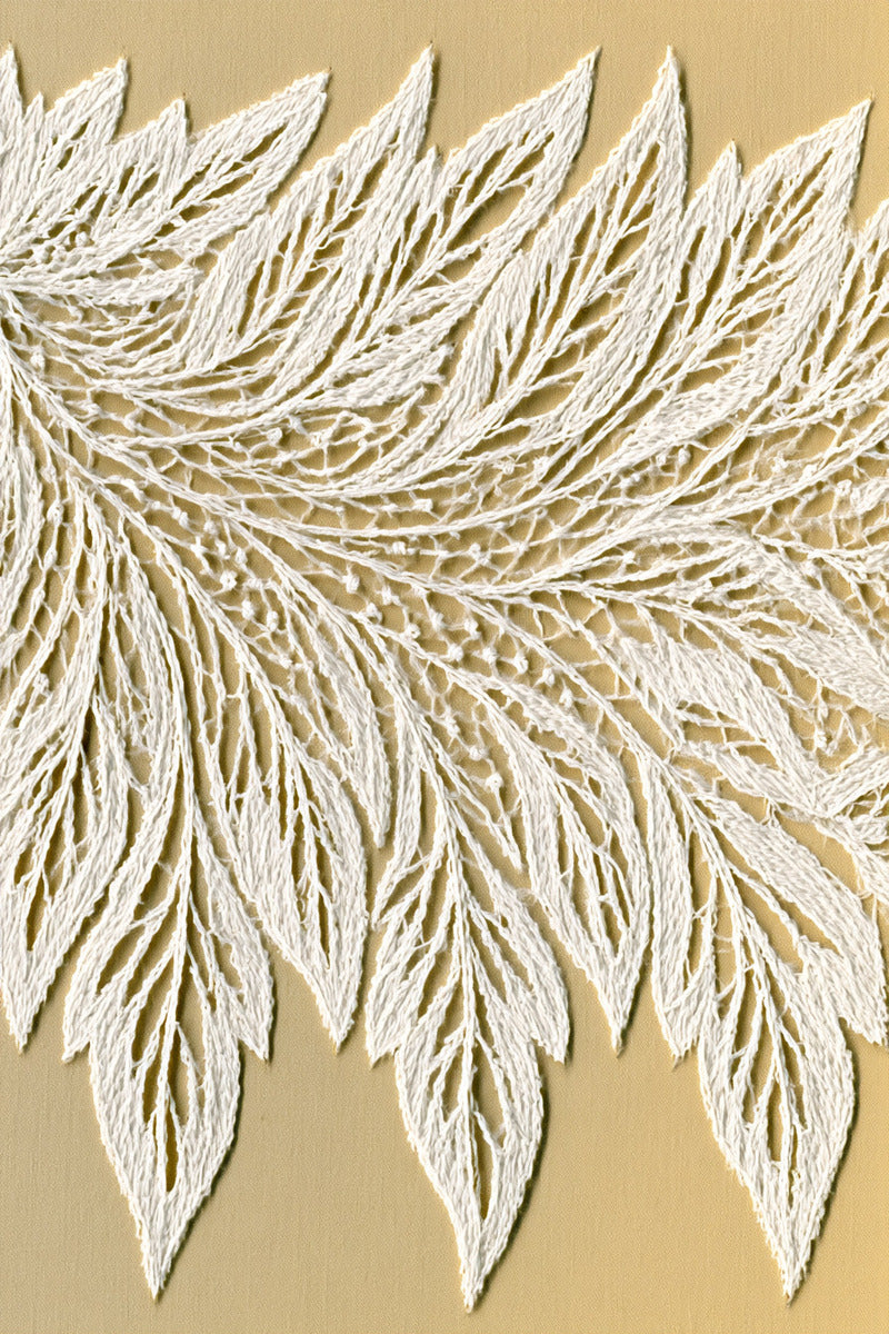 Cutwork Leaf Edge from Lace Embroidery & Broderie Designs Book 2, a digital embroidery design reference for machine embroidery designs, embroidery patterns and border and edge embroidery.