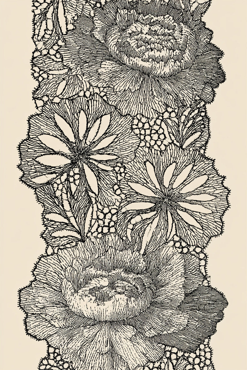 Cutwork Narrow Insert from Lace Embroidery & Broderie Designs Book 2, a digital embroidery design reference for machine embroidery designs, embroidery patterns and lace and broderie details.