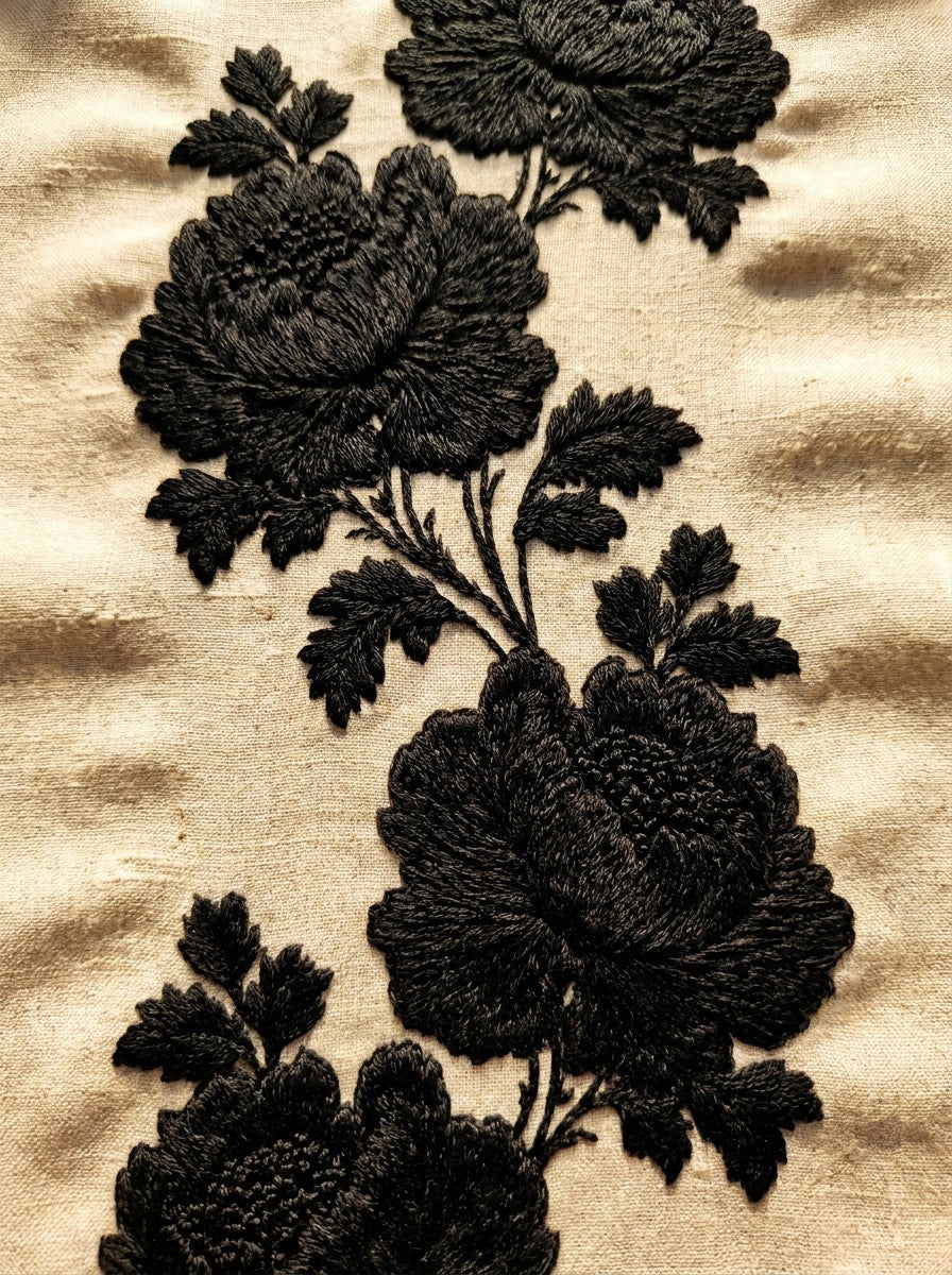 Damask Border Repeat Motif from Baroque Scrollwork & Luxury Ornament Book 2, a digital embroidery design reference for machine embroidery designs, embroidery patterns and border and edge embroidery.