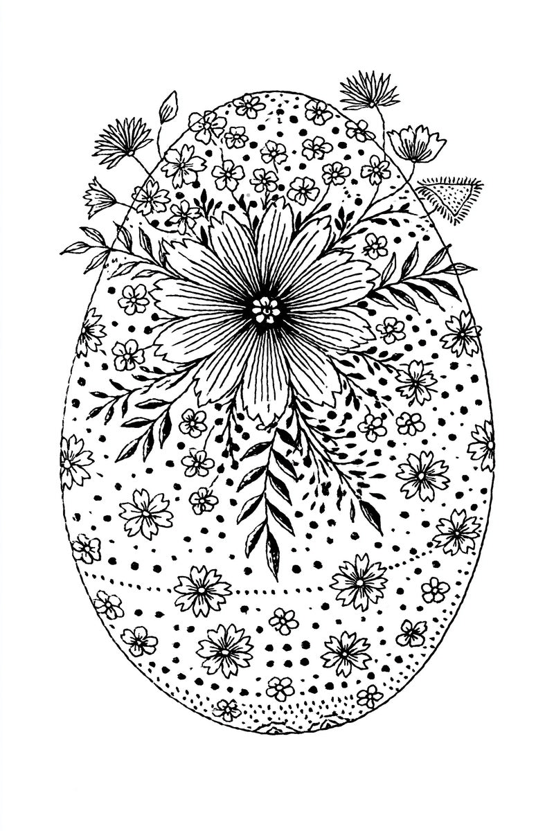 Decorated Easter Egg Motif Easter from Easter & Spring Embroidery Book 3, a digital embroidery design reference for machine embroidery designs, embroidery patterns and seasonal embroidery motifs.