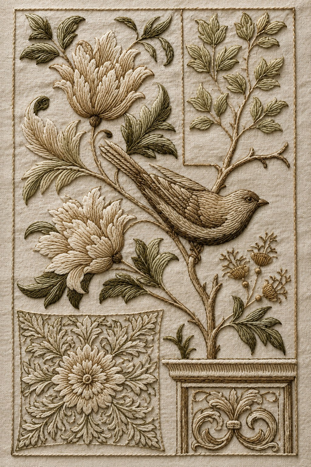 Digital PDF embroidery design bundle cover preview for Botanical Garden Archive Bundle 1, featuring curated embroidery patterns, motif library references and textile design… - preview 25