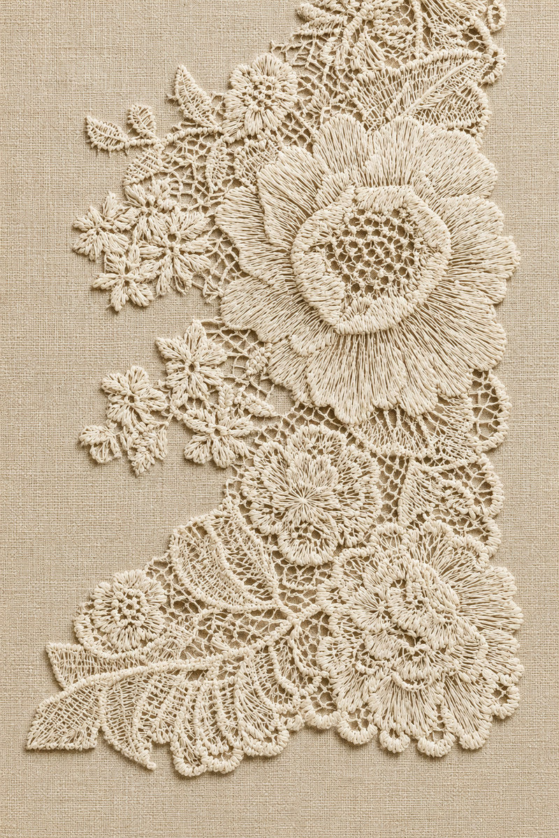 Delicate Lace Corner Accent 1 from Lace Embroidery & Broderie Designs Book 1, a digital embroidery design reference for machine embroidery designs, embroidery patterns and corner embroidery.
