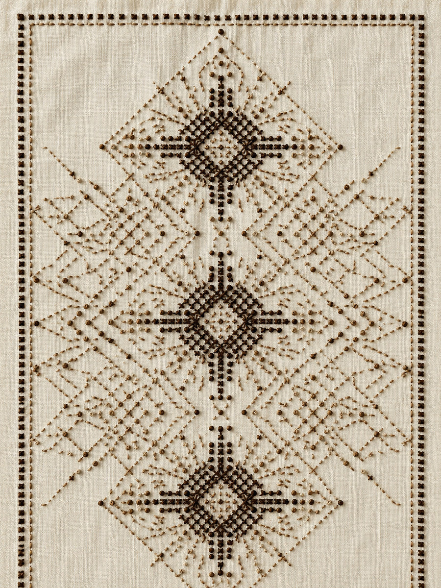 Diamond Counted Fill Pattern from Colbert Embroidery Studies Book 2, a digital embroidery design reference for machine embroidery designs, embroidery patterns and embroidery design reference.