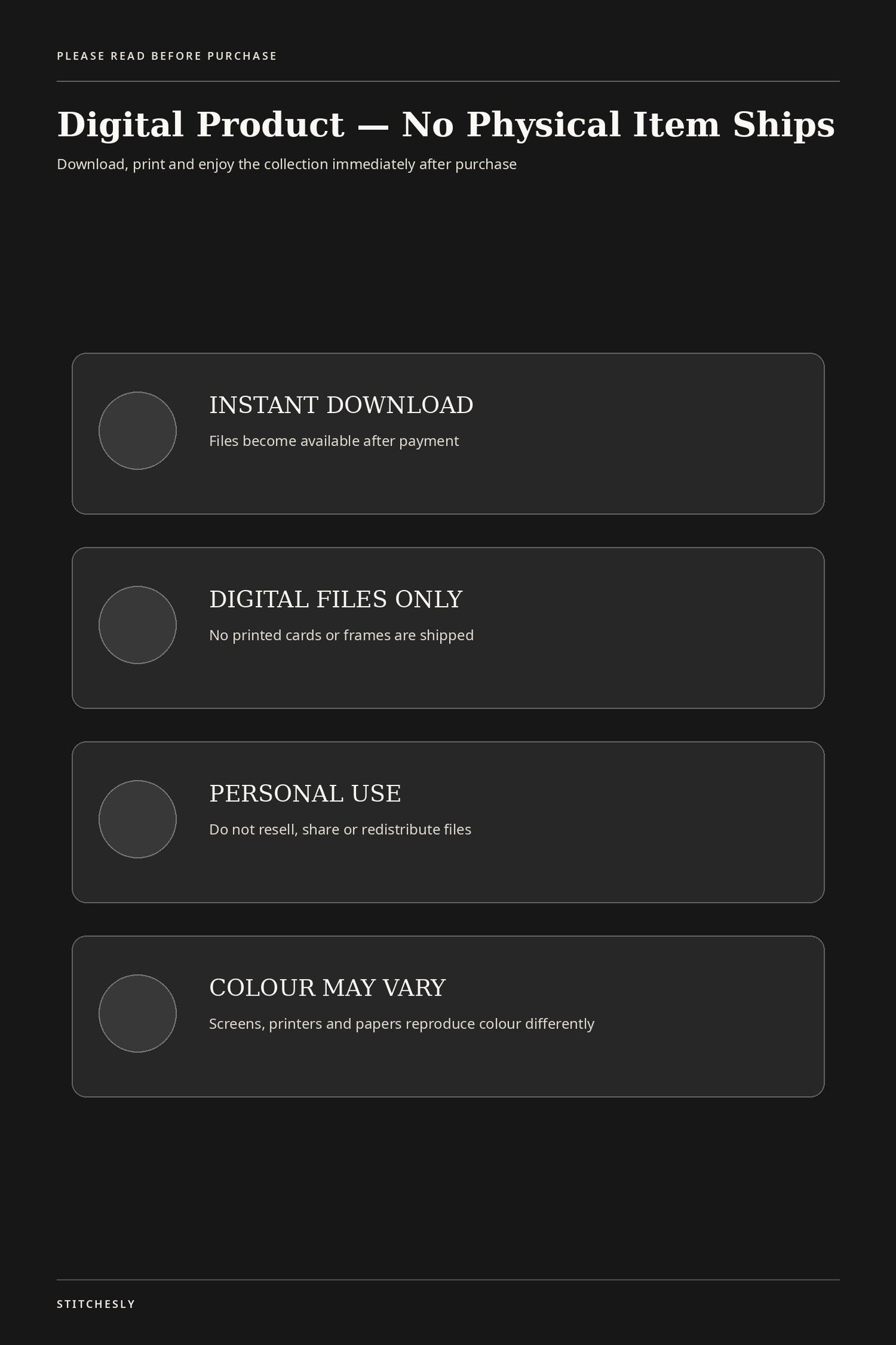 digital product no physical item
