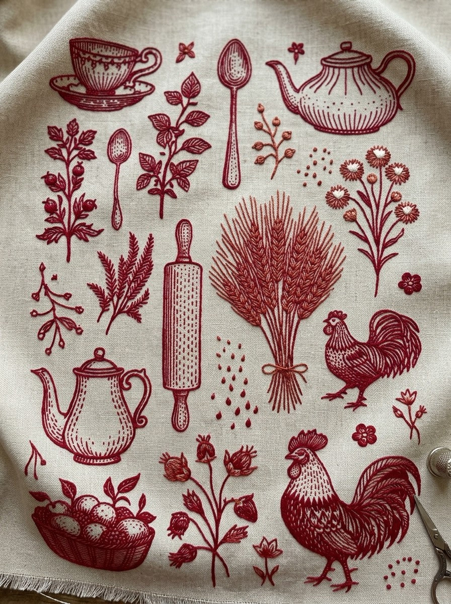 Redwork Embroidery Collection Book 31 Product Book 3 digital PDF embroidery design book - sample plate / motif preview 15