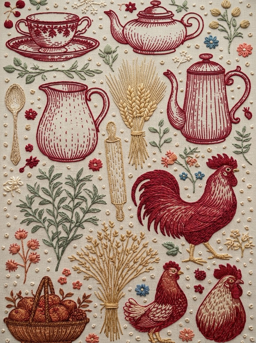 Redwork Embroidery Collection Book 31 Product Book 4 digital PDF embroidery design book - sample plate / motif preview 15