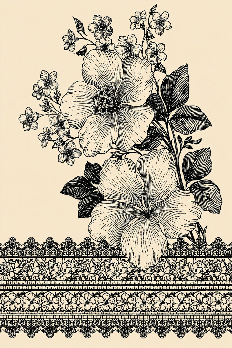 Double Cuff Border Design from Neckline & Collar Embroidery Designs Book 2, a digital embroidery design reference for machine embroidery designs, embroidery patterns and border and edge embroidery.