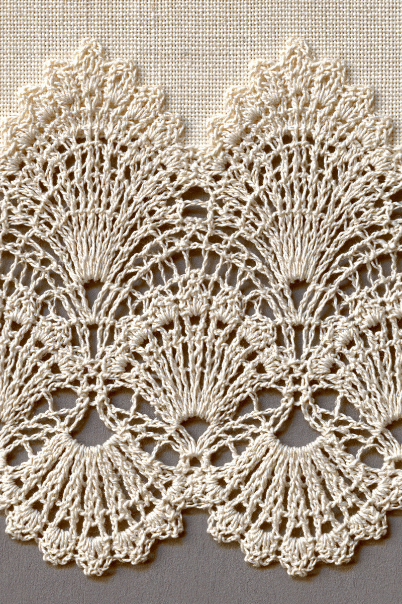 Double Scalloped Lace Edge Crochet from Crochet Lace Borders & Edgings Book 3, a digital embroidery design reference for machine embroidery designs, embroidery patterns and border and edge embroidery.