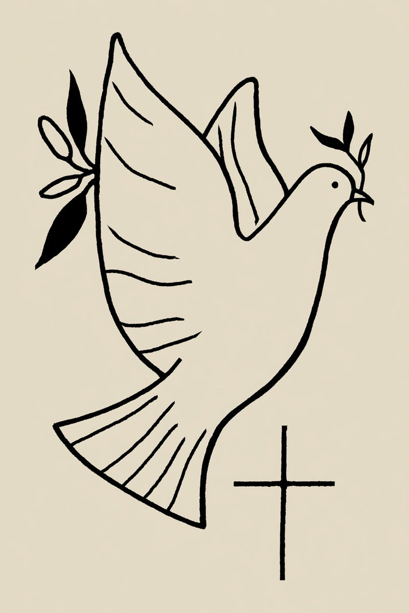 Dove And Cross Motif from Church Embroidery & Sacred Ornament Book 2, a digital embroidery design reference for machine embroidery designs, embroidery patterns and embroidery design reference.