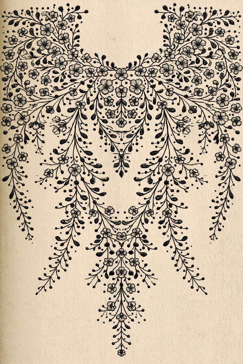 Dress Yokes Blouse Yokes Front from Necklines & Collars Embroidery Book 1, a digital embroidery design reference for machine embroidery designs, embroidery patterns and garment placement ideas.