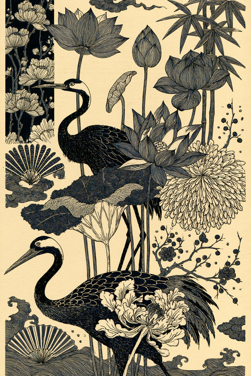 East Asian Home Textile Library from East Asian Inspired Embroidery Book 7, a digital embroidery design reference for machine embroidery designs, embroidery patterns and embroidery design reference.