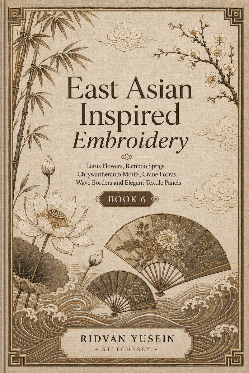 East Asian Inspired Embroidery 6 Book from East Asian Inspired Embroidery Book 6, a digital embroidery design reference for machine embroidery designs, embroidery patterns and embroidery design reference.