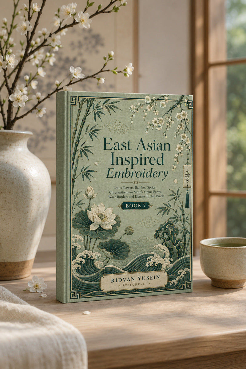 East Asian Inspired Embroidery 7 Book from East Asian Inspired Embroidery Book 7, a digital embroidery design reference for machine embroidery designs, embroidery patterns and embroidery design reference.