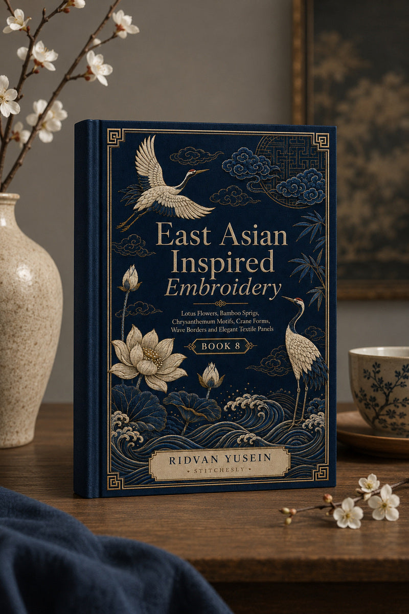East Asian Inspired Embroidery 8 Book from East Asian Inspired Embroidery Book 8, a digital embroidery design reference for machine embroidery designs, embroidery patterns and embroidery design reference.