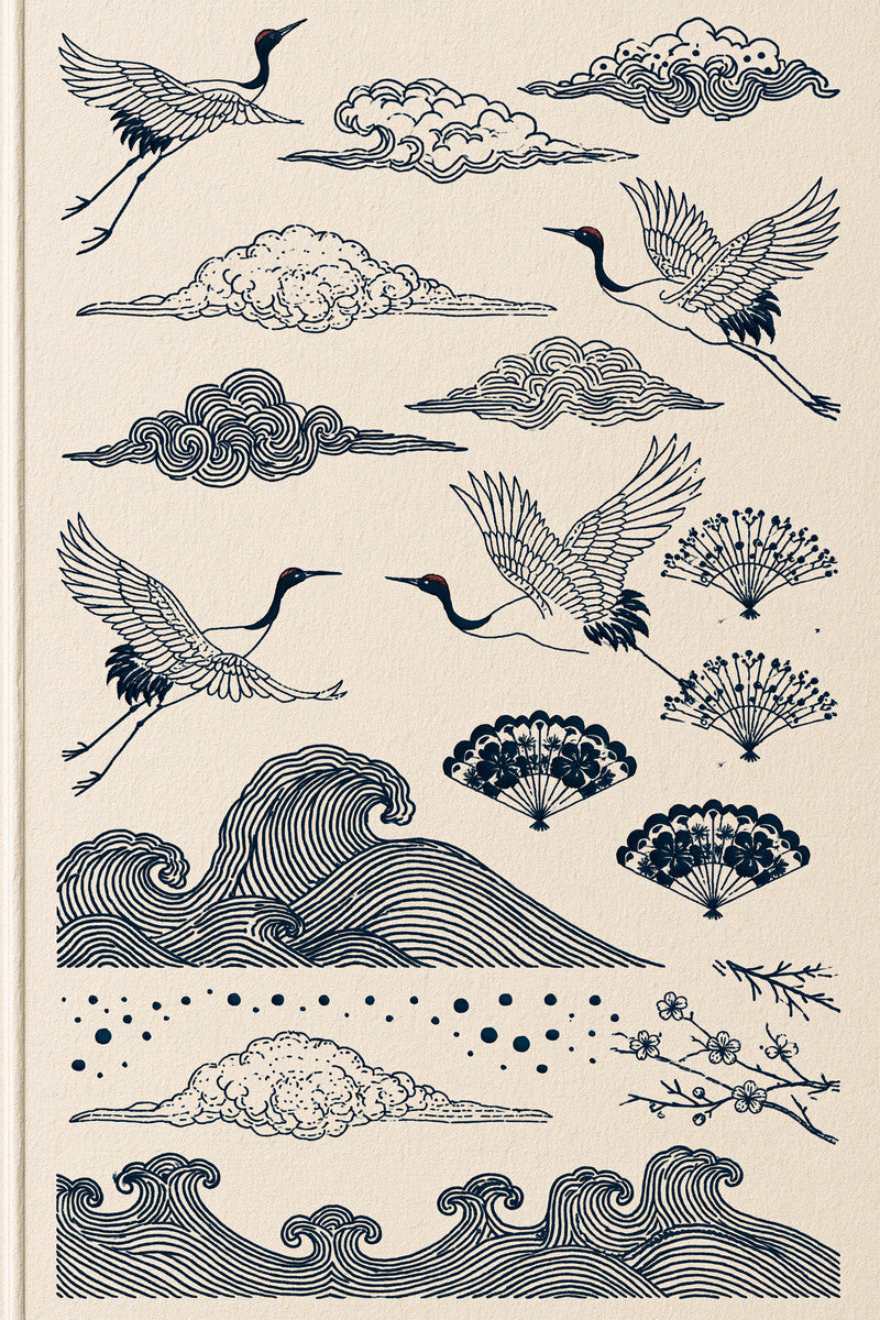 East Asian Inspired Embroidery Pattern 02 from East Asian Inspired Embroidery Book 4, a digital embroidery design reference for machine embroidery designs, embroidery patterns and embroidery design reference.