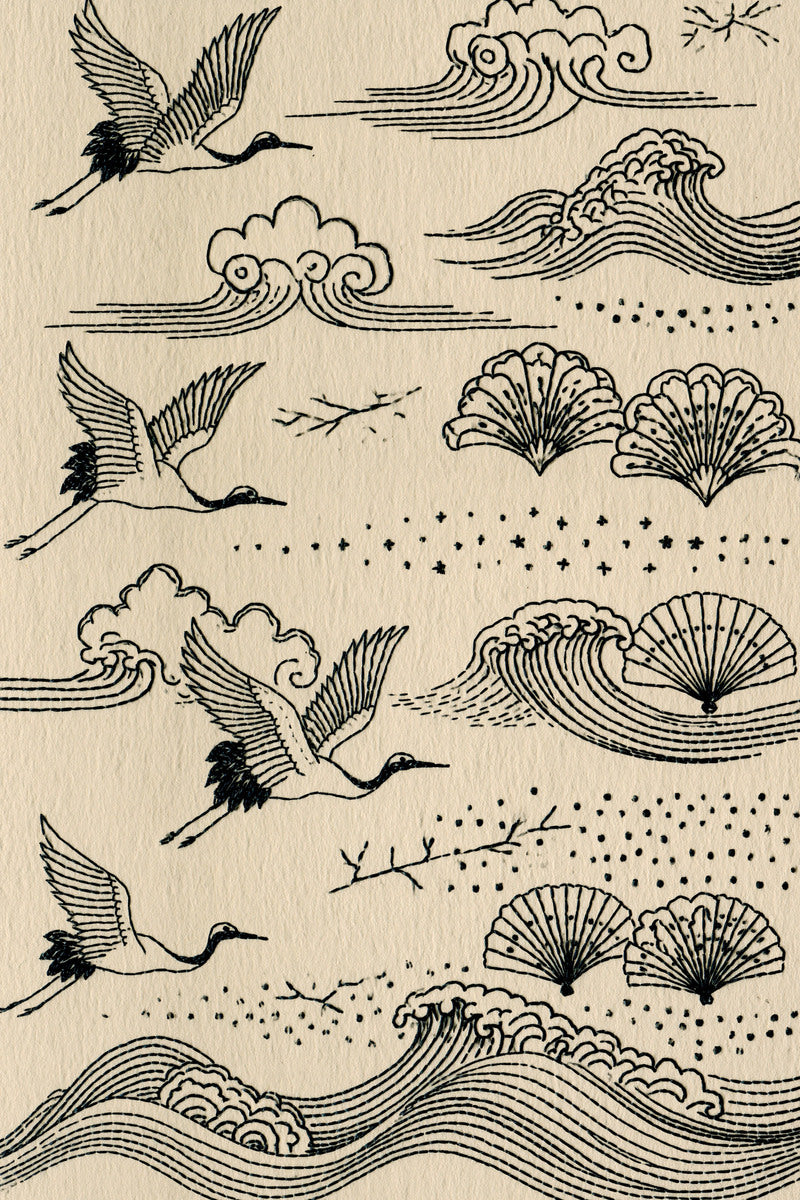 East Asian Inspired Embroidery Pattern 02 from East Asian Inspired Embroidery Book 7, a digital embroidery design reference for machine embroidery designs, embroidery patterns and embroidery design reference.