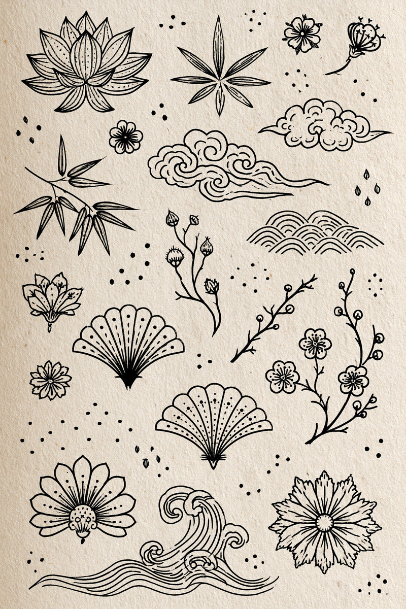 East Asian Inspired Embroidery Pattern 03 from East Asian Inspired Embroidery Book 8, a digital embroidery design reference for machine embroidery designs, embroidery patterns and embroidery design reference.