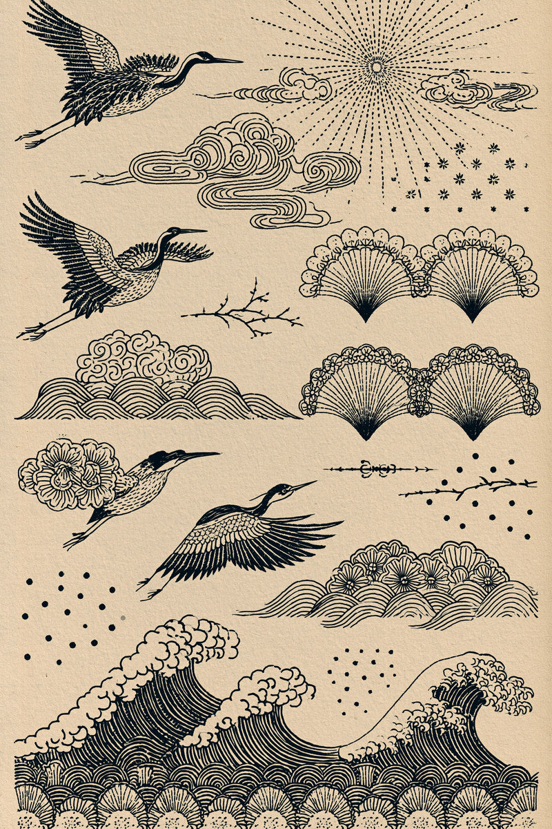 East Asian Inspired Embroidery Pattern from East Asian Inspired Embroidery Book 2, a digital embroidery design reference for machine embroidery designs, embroidery patterns and embroidery design reference.