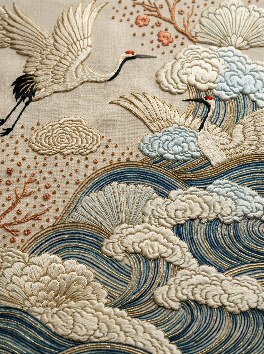 East Asian Inspired Embroidery Pattern from East Asian Inspired Embroidery Book 7, a digital embroidery design reference for machine embroidery designs, embroidery patterns and embroidery design reference.
