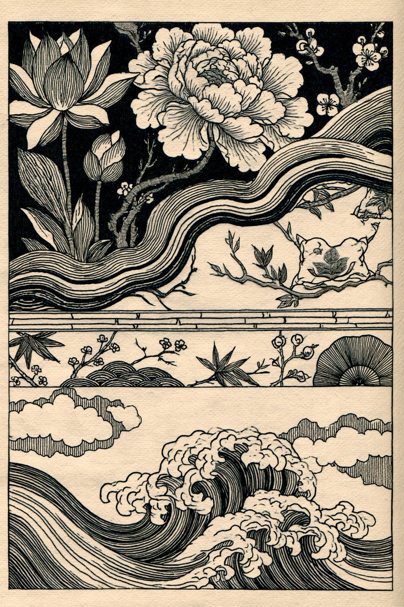 East Asian Inspired Home Textile from East Asian Inspired Embroidery Book 3, a digital embroidery design reference for machine embroidery designs, embroidery patterns and embroidery design reference.