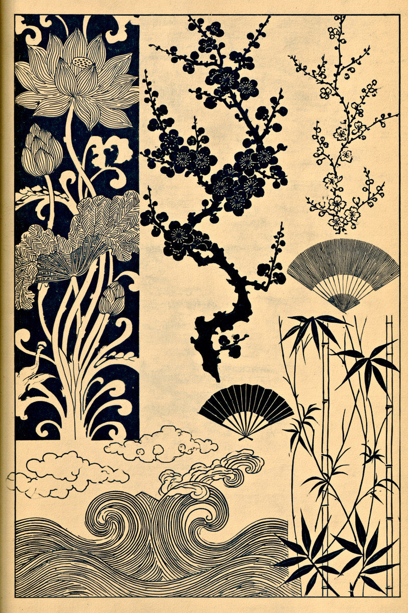 East Asian Inspired Home Textile from East Asian Inspired Embroidery Book 7, a digital embroidery design reference for machine embroidery designs, embroidery patterns and embroidery design reference.