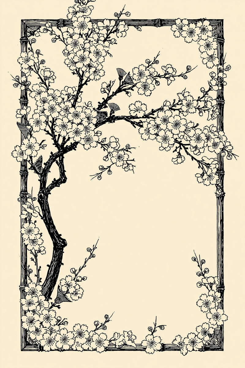 East Asian Inspired Modular Frame from East Asian Inspired Embroidery Book 5, a digital embroidery design reference for machine embroidery designs, embroidery patterns and frames and monogram spaces.