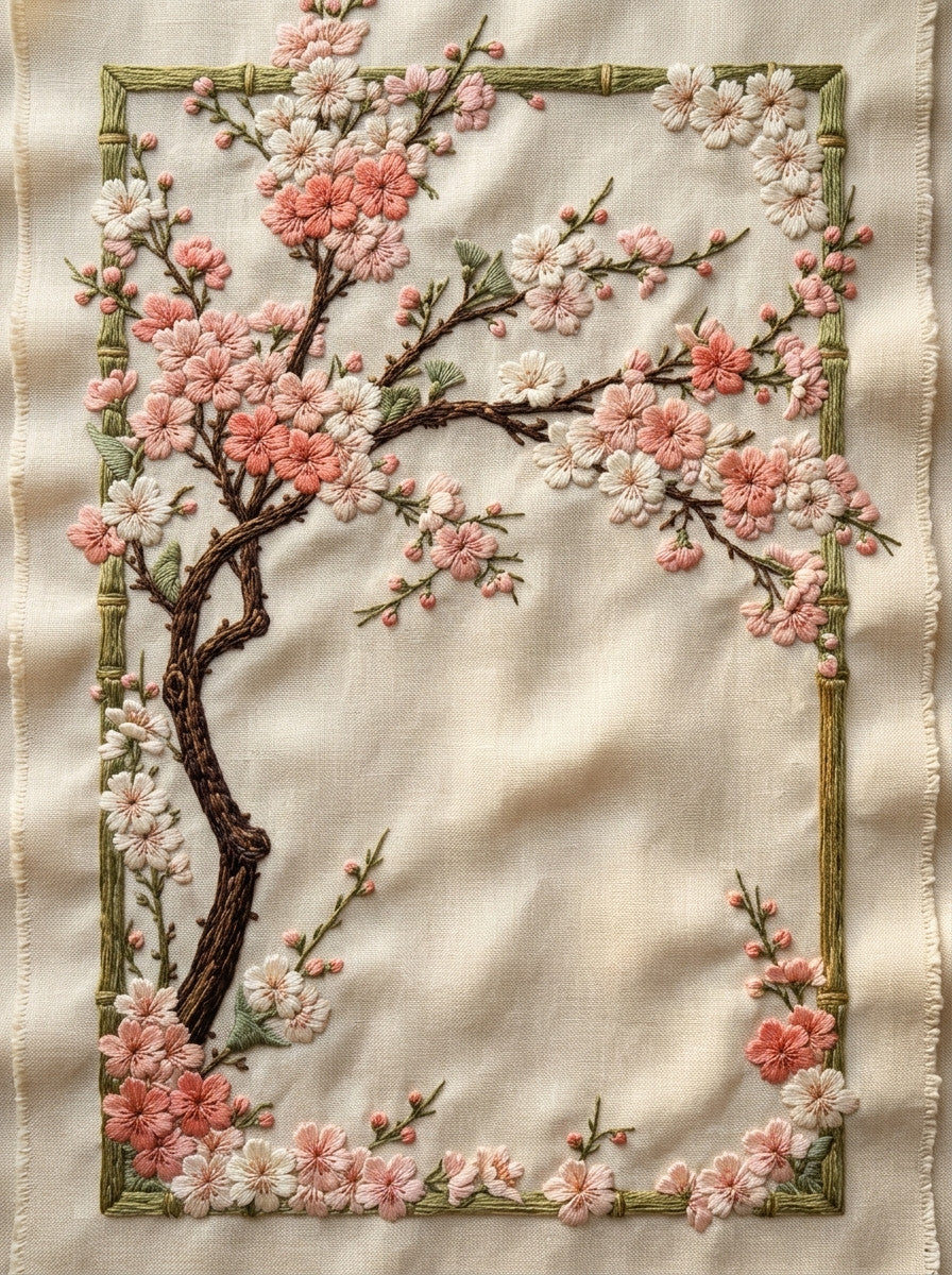 East Asian Inspired Modular Frame from East Asian Inspired Embroidery Book 5, a digital embroidery design reference for machine embroidery designs, embroidery patterns and frames and monogram spaces.