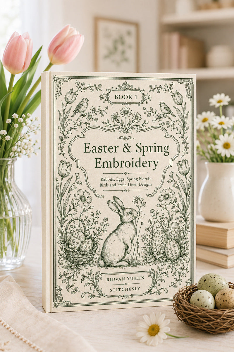 Easter And Spring Embroidery 1 Book from Easter & Spring Embroidery Book 1, a digital embroidery design reference for machine embroidery designs, embroidery patterns and seasonal embroidery motifs.
