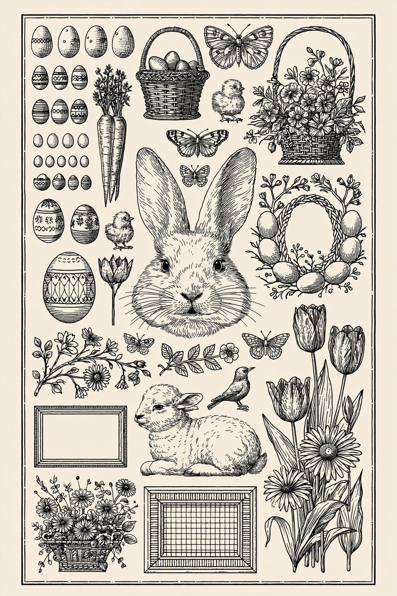 Easter And Spring Embroidery Pattern 02 from Easter & Spring Embroidery Book 3, a digital embroidery design reference for machine embroidery designs, embroidery patterns and seasonal embroidery motifs.