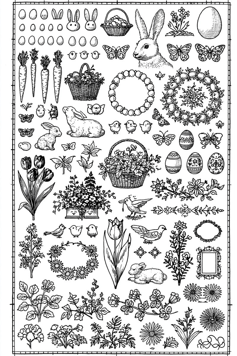 Easter And Spring Embroidery Pattern 03 from Easter & Spring Embroidery Book 3, a digital embroidery design reference for machine embroidery designs, embroidery patterns and seasonal embroidery motifs.