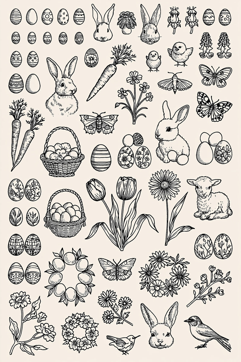 Easter And Spring Embroidery Pattern 05 from Easter & Spring Embroidery Book 1, a digital embroidery design reference for machine embroidery designs, embroidery patterns and seasonal embroidery motifs.