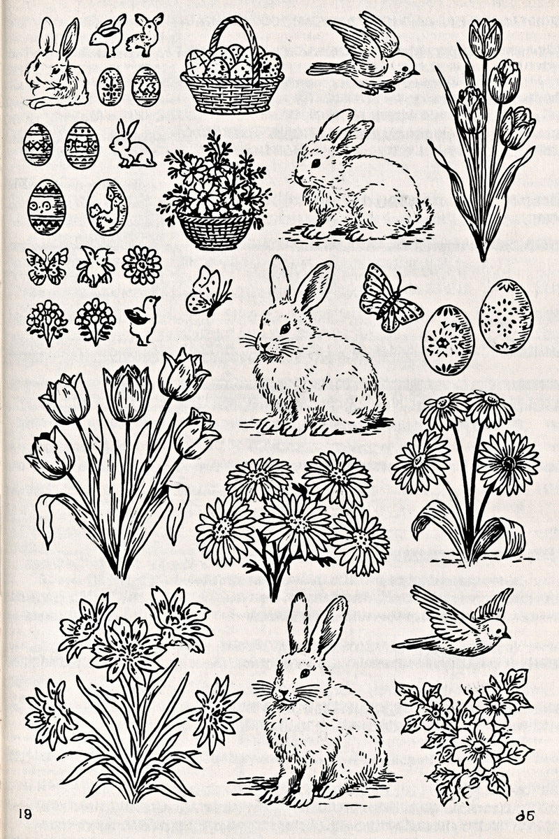Easter And Spring Embroidery Pattern from Easter & Spring Embroidery Book 4, a digital embroidery design reference for machine embroidery designs, embroidery patterns and seasonal embroidery motifs.