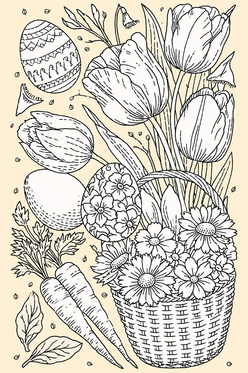 Easter Egg And Basket Library from Easter & Spring Embroidery Book 3, a digital embroidery design reference for machine embroidery designs, embroidery patterns and seasonal embroidery motifs.