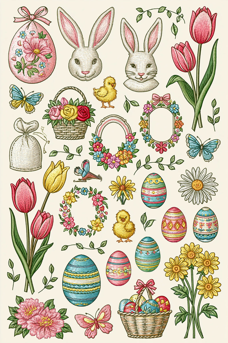 Easter Gift And Keepsake Library from Easter & Spring Embroidery Book 4, a digital embroidery design reference for machine embroidery designs, embroidery patterns and seasonal embroidery motifs.