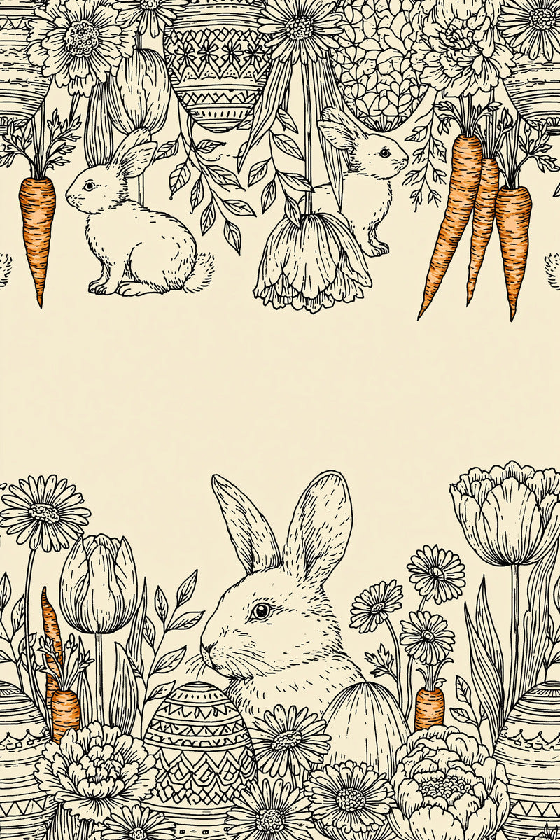 Easter Kitchen Towel Border Easter 02 from Easter & Spring Embroidery Book 1, a digital embroidery design reference for machine embroidery designs, embroidery patterns and border and edge embroidery.
