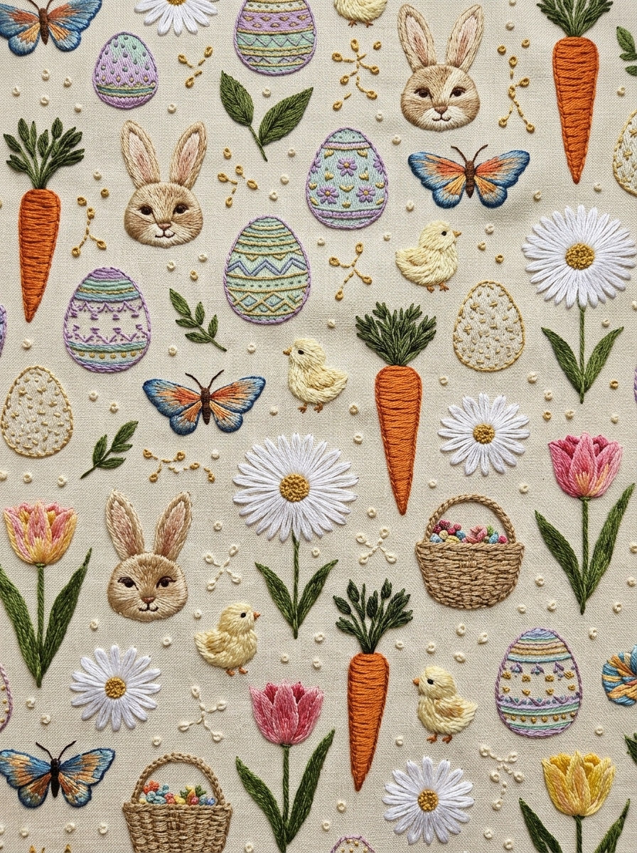 Easter Mini Motif Library Plate from Easter & Spring Embroidery Book 3, a digital embroidery design reference for machine embroidery designs, embroidery patterns and seasonal embroidery motifs.