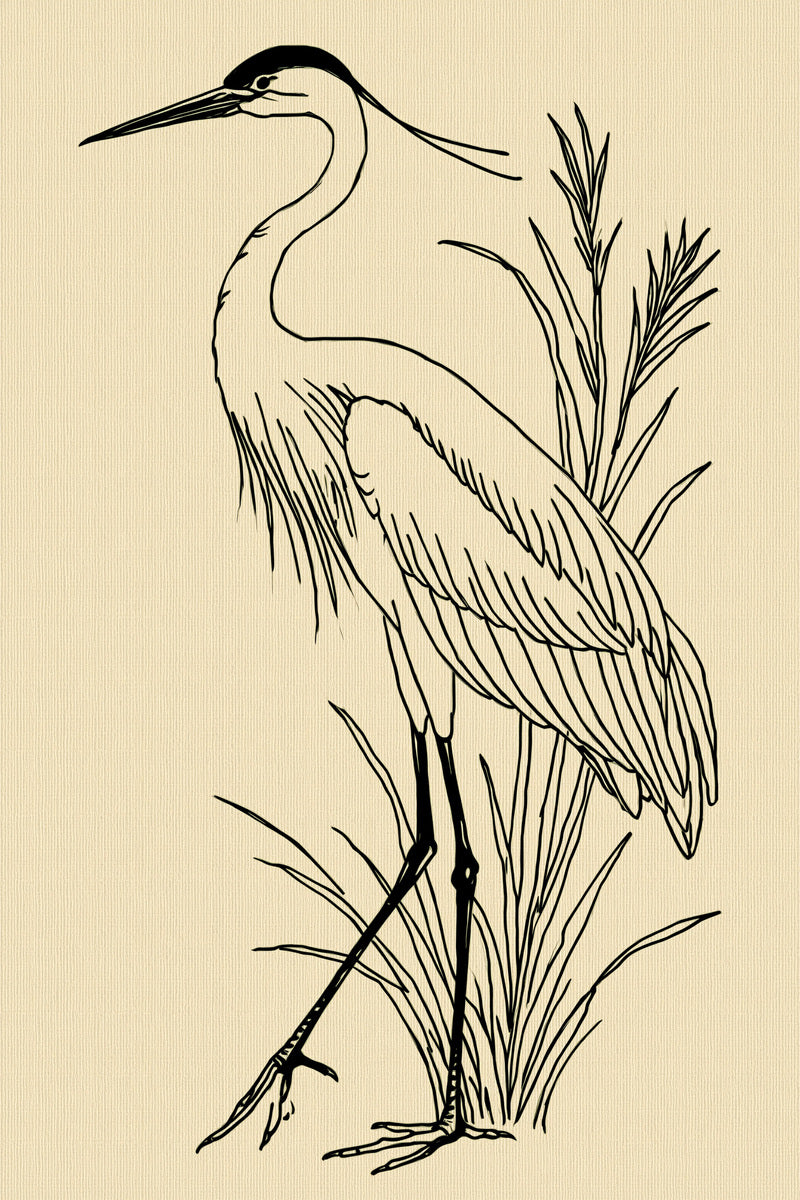 Elegant Crane Motif Birds Embroidery from Birds Embroidery Book 1, a digital embroidery design reference for machine embroidery designs, embroidery patterns and embroidery design reference.