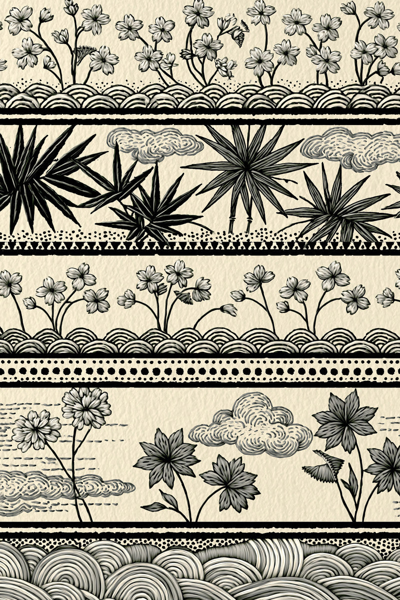 Elegant Mini Border Filler East from East Asian Inspired Embroidery Book 3, a digital embroidery design reference for machine embroidery designs, embroidery patterns and border and edge embroidery.