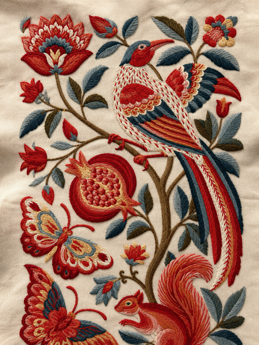Exotic Nature Motif Set 02 from Jacobean & Crewel Embroidery Book 3, a digital embroidery design reference for machine embroidery designs, embroidery patterns and embroidery design reference.