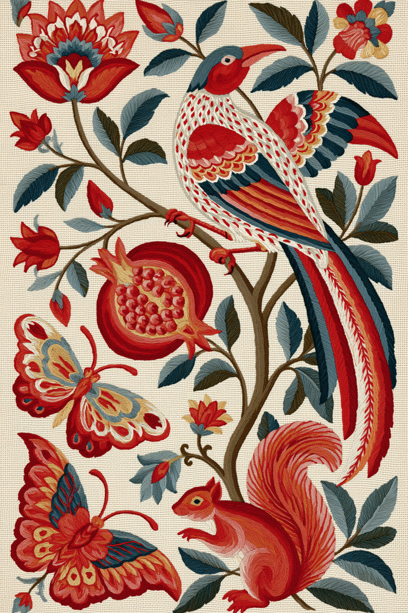 Exotic Nature Motif Set from Jacobean & Crewel Embroidery Book 3, a digital embroidery design reference for machine embroidery designs, embroidery patterns and embroidery design reference.