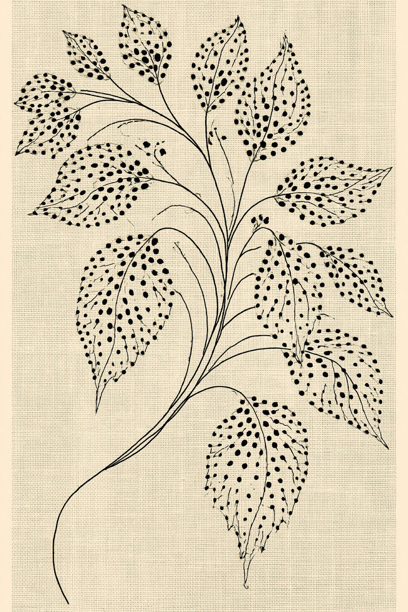Eyelet Leaf Sprig French Embroidery from French Embroidery & La Broderie Blanche Book 3, a digital embroidery design reference for machine embroidery designs, embroidery patterns and lace and broderie details.